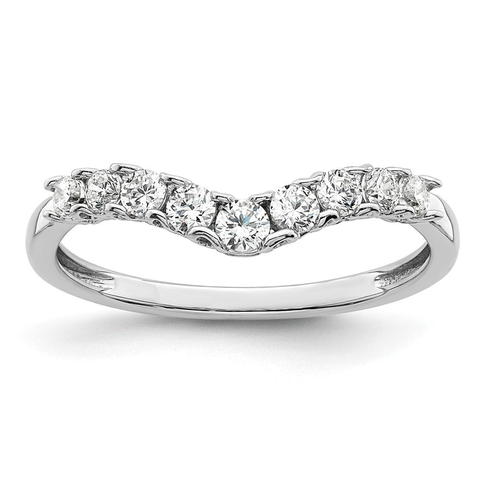 14k White Gold 3/8 ct Lab Grown Dia VS/SI+ G+ Complete Concaved Band
