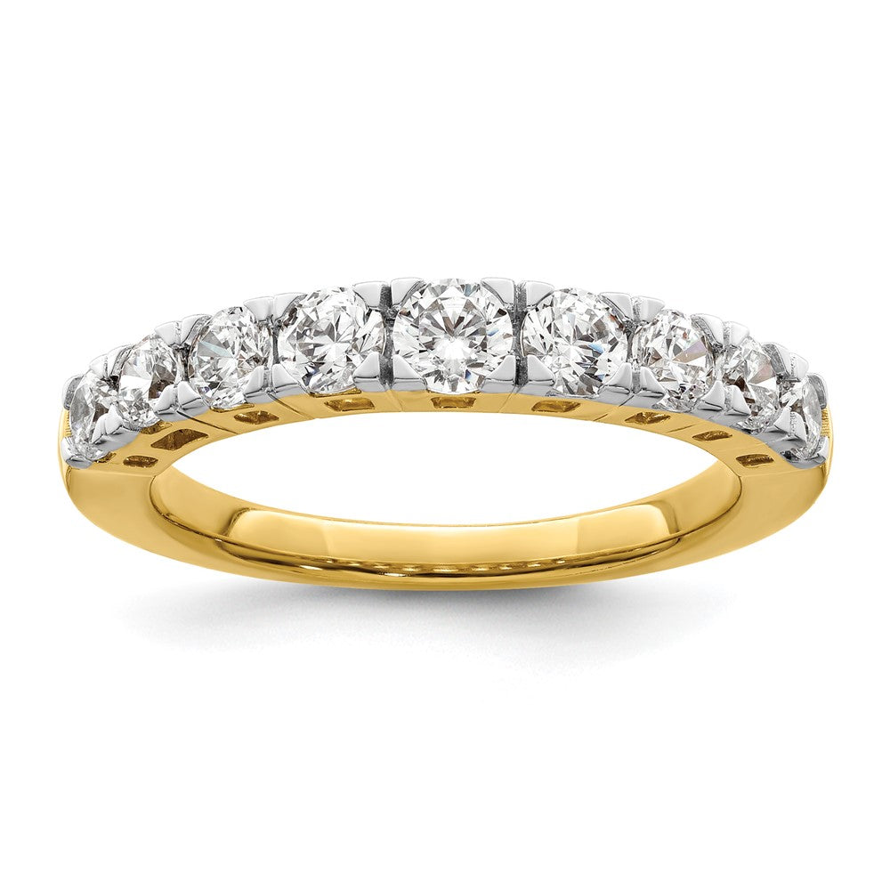 14k 1 ct Lab Grown Diamond VS/SI+ G+ 9 Stone Complete Band