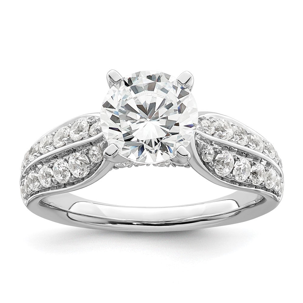 14kw 1 5/8ct Lab Grown Diamond VS/SI+ G+ Round Complete Eng Ring