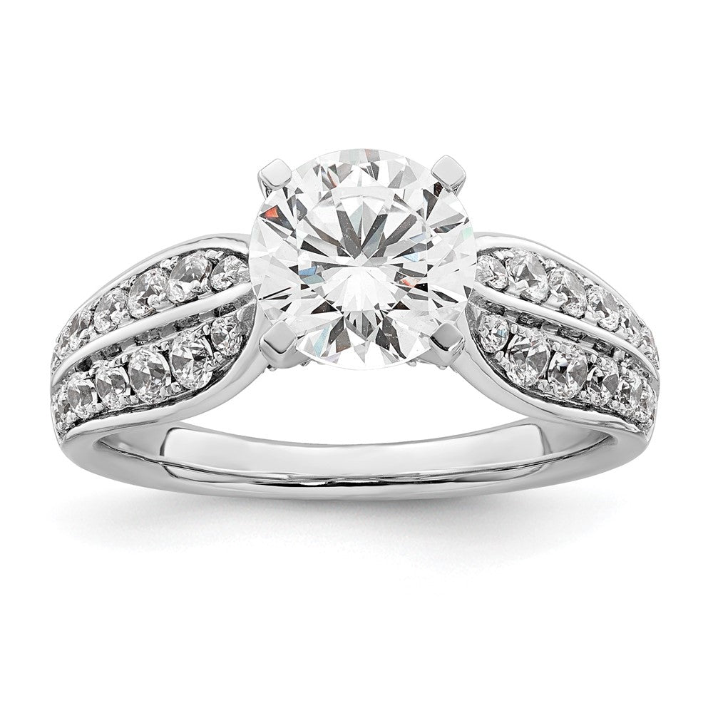 14kw 2 1/8ct Lab Grown DIA VS/SI+ G+ Round Cert. Comp Eng Ring