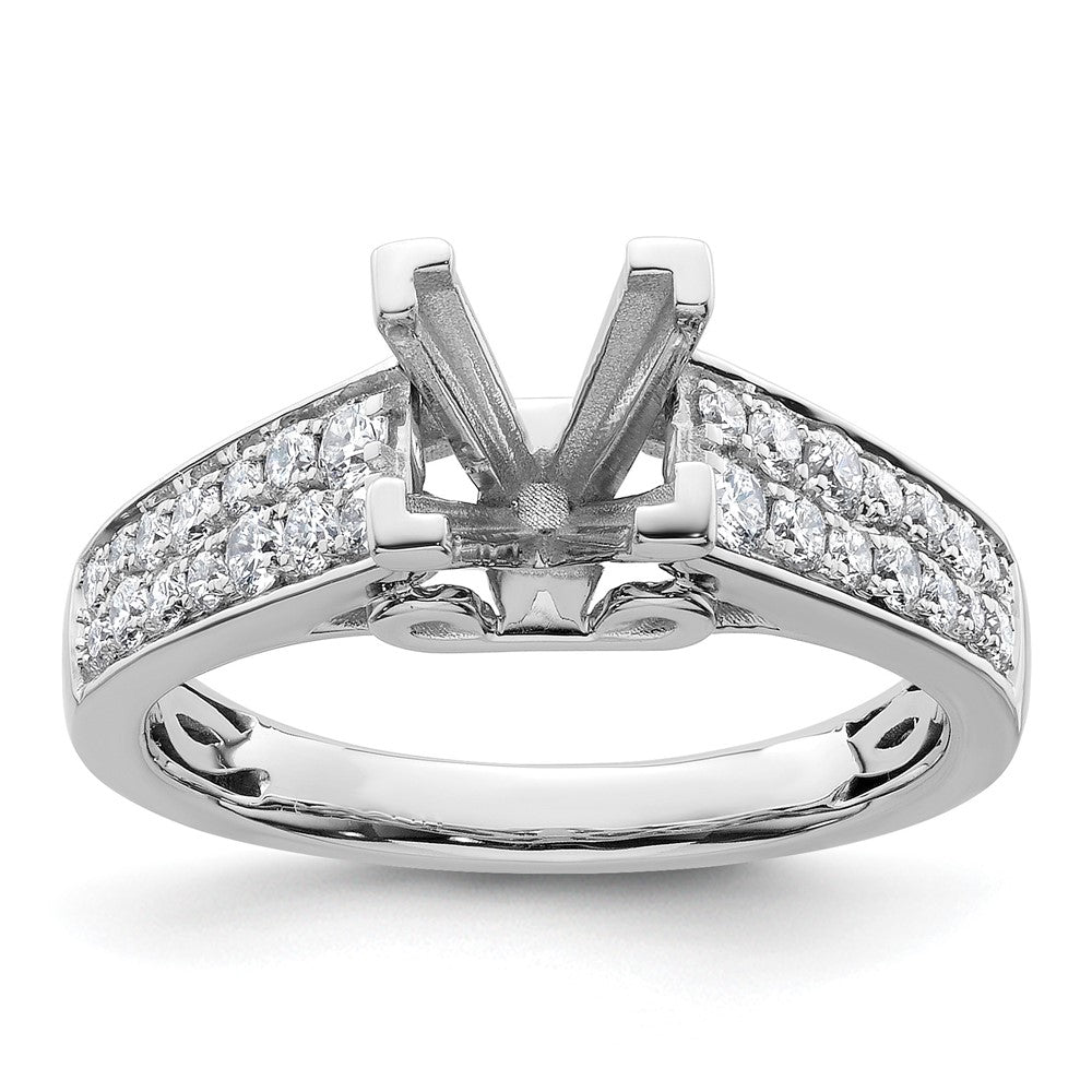 14kw 1/2ct Lab Grown Diamond VS/SI+ G+ 1 1/4ct Princess Semi Eng Ring