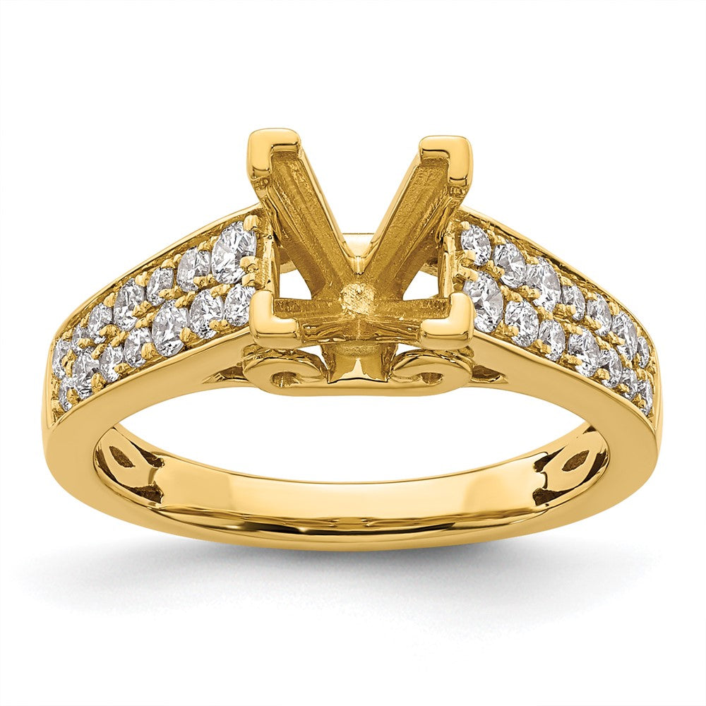 14k 1/2ct Lab Grown Diamond VS/SI+ G+ 1 1/4ct Princess Semi Eng Ring