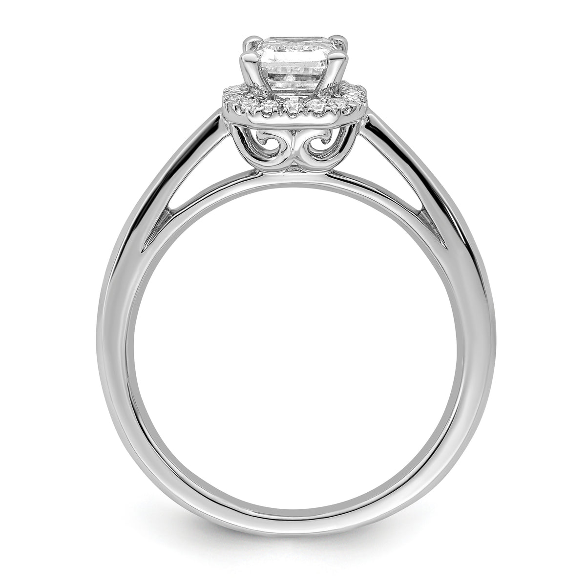 14K WG Certified VS/SI FGH Lab Grown Diamond 1ct Radiant Complete Rg
