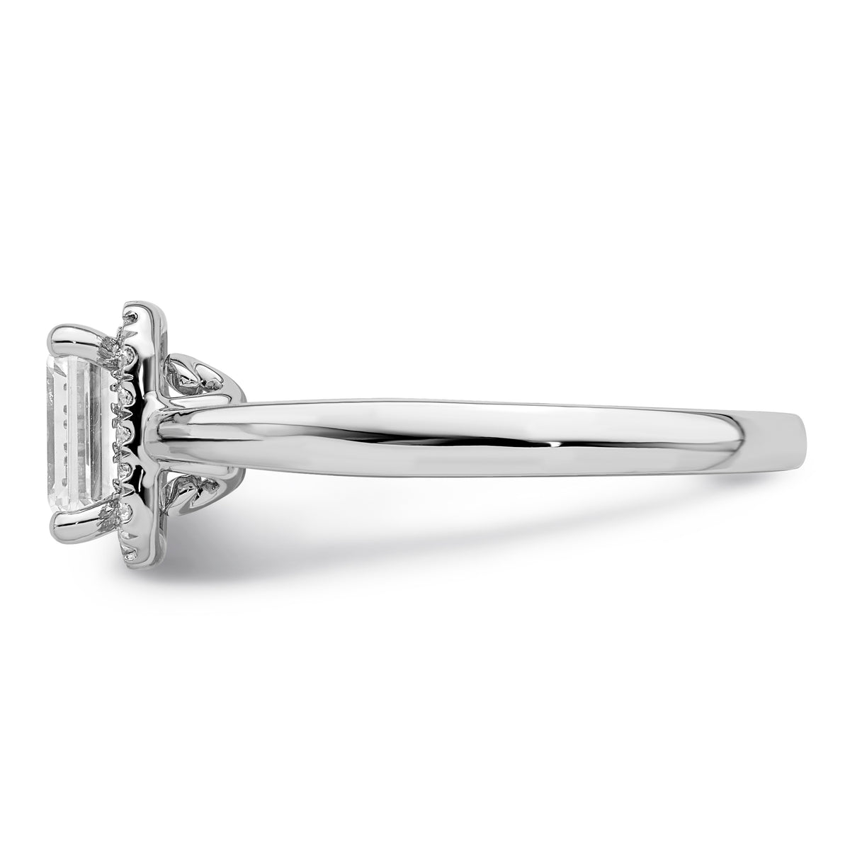 14K WG Certified VS/SI FGH Lab Grown Diamond 1ct Radiant Complete Rg