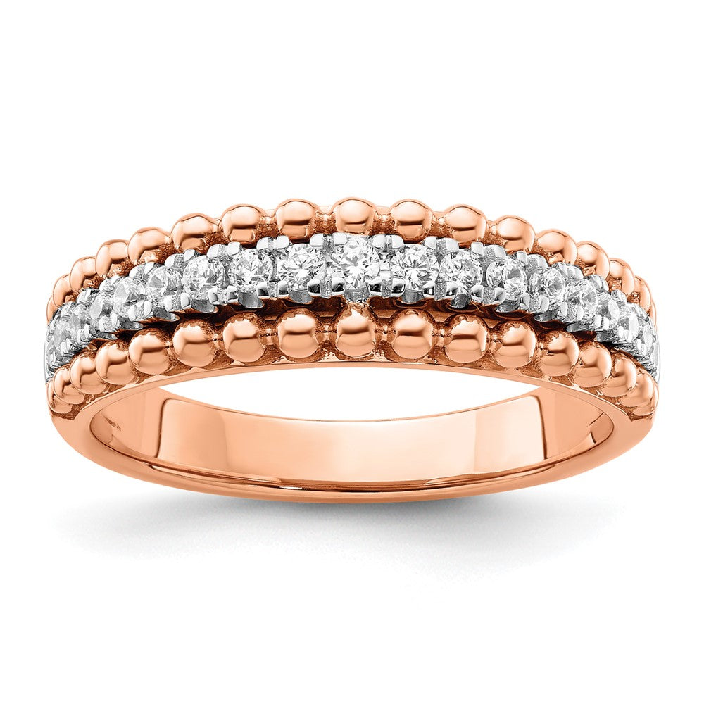 14k Two-tone 1/4 ct Lab Grown Diamond VS/SI+ G+ Complete Band