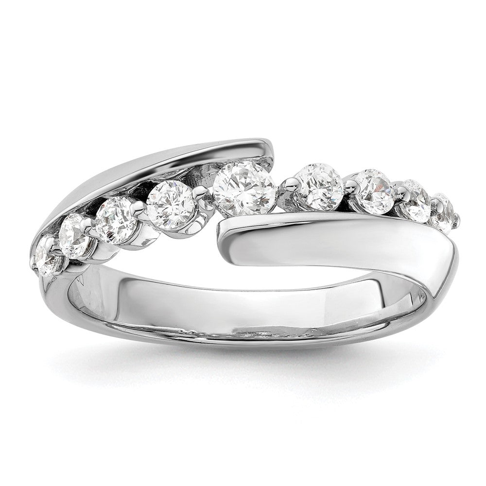 14k White Gold 1/2 ct Lab Grown Diamond VS/SI+ G+ Complete Band