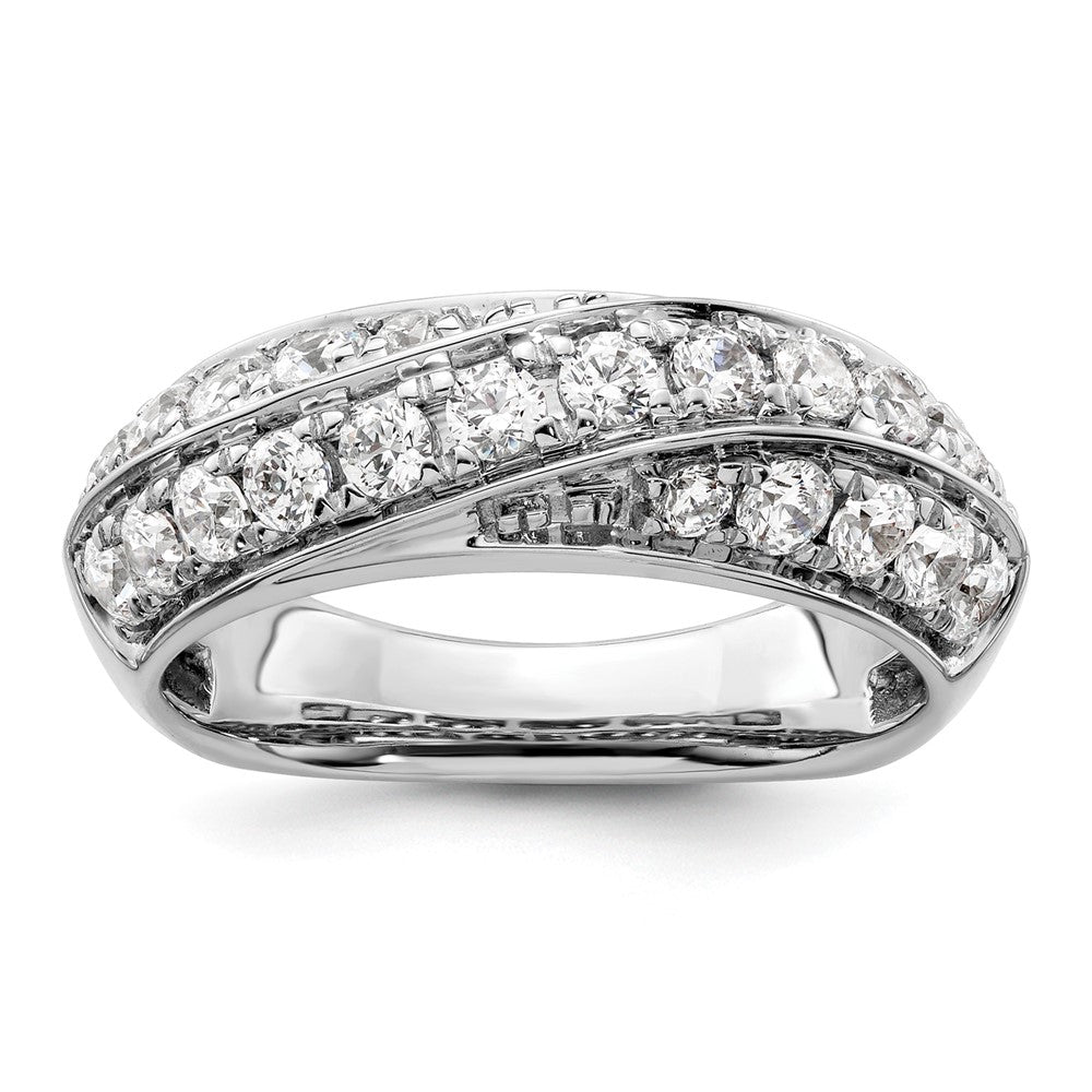 14k White Gold 1 ct Lab Grown Diamond VS/SI+ G+ Complete Band