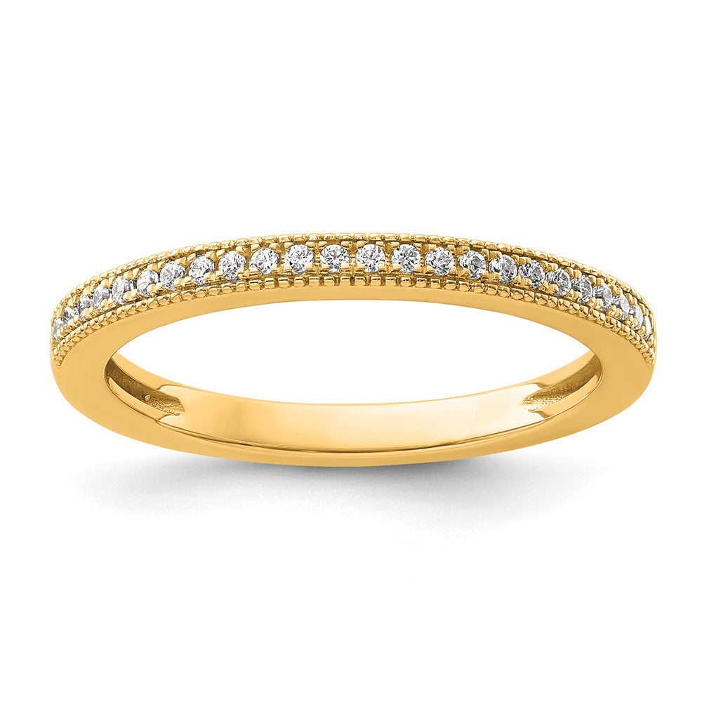 14k 1/8ct Lab Grown Diamond VS+ F+ Complete Wedding Band