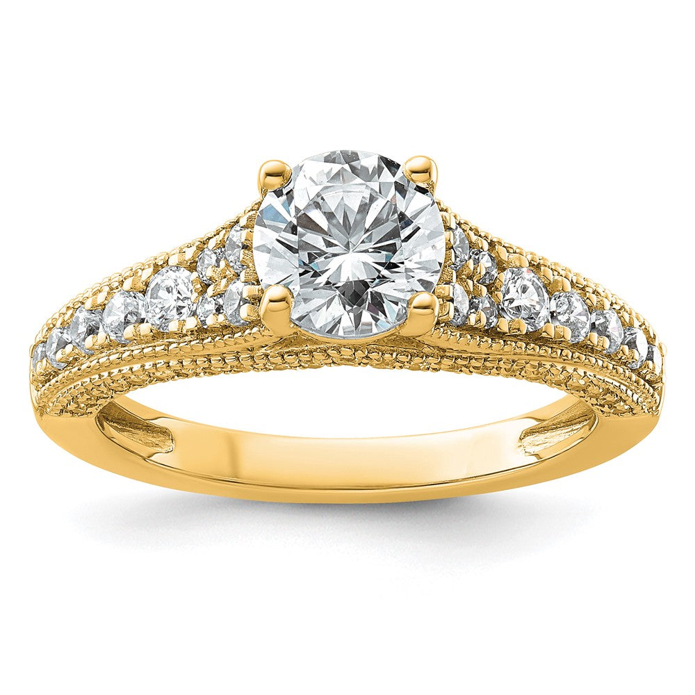 14k 1 5/8ct Lab Grown Diamond VS+ F+ Round Comp Engagement Ring