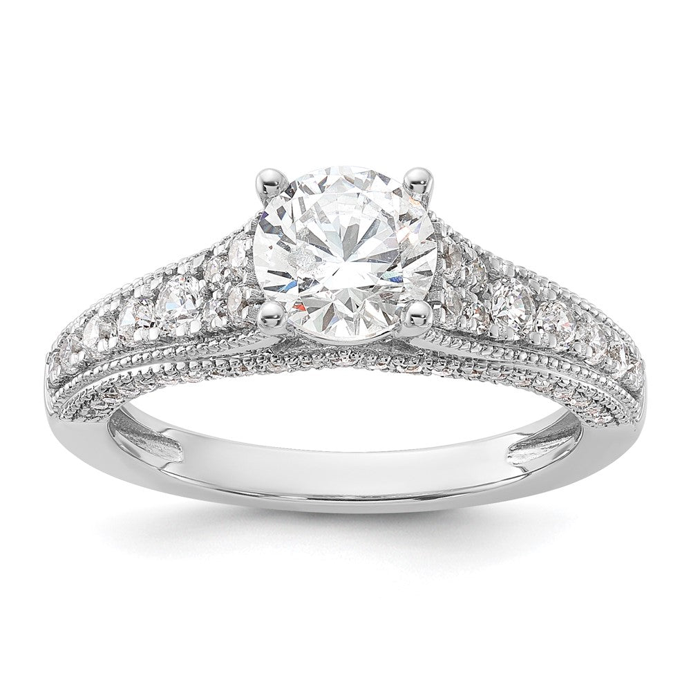 14kw 1 5/8ct Cert Lab Grown Diamond VS/SI+ G+ Round Comp Eng Ring