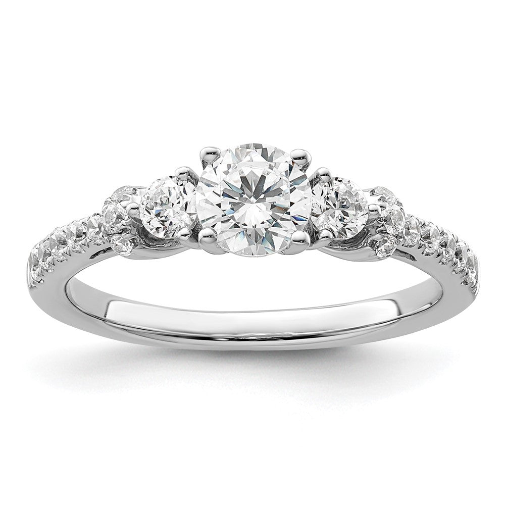 14kw 3/8ct Lab Grown Diamond VS/SI+ G+ 1/2ct Center Semi Engmnt Ring