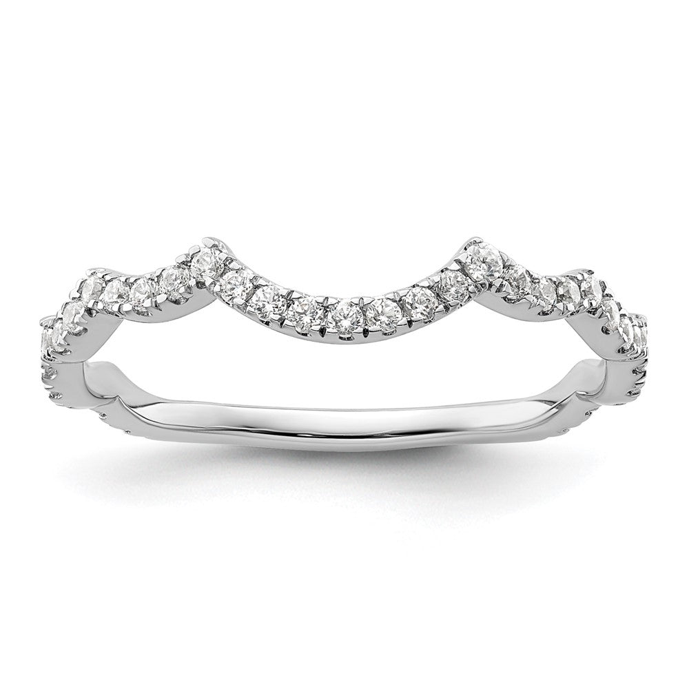 14k White Gold 1/3 ct Lab Grown Diamond VS/SI+ G+ Wedding Band