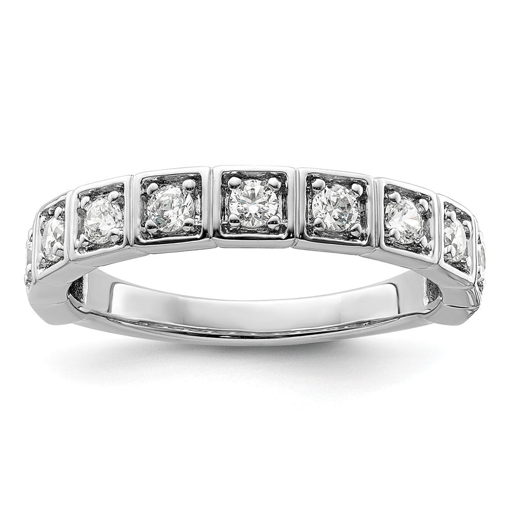 14k White Gold 1/2 ct Lab Grown Diamond VS/SI+ G+ Complete Fashion Band