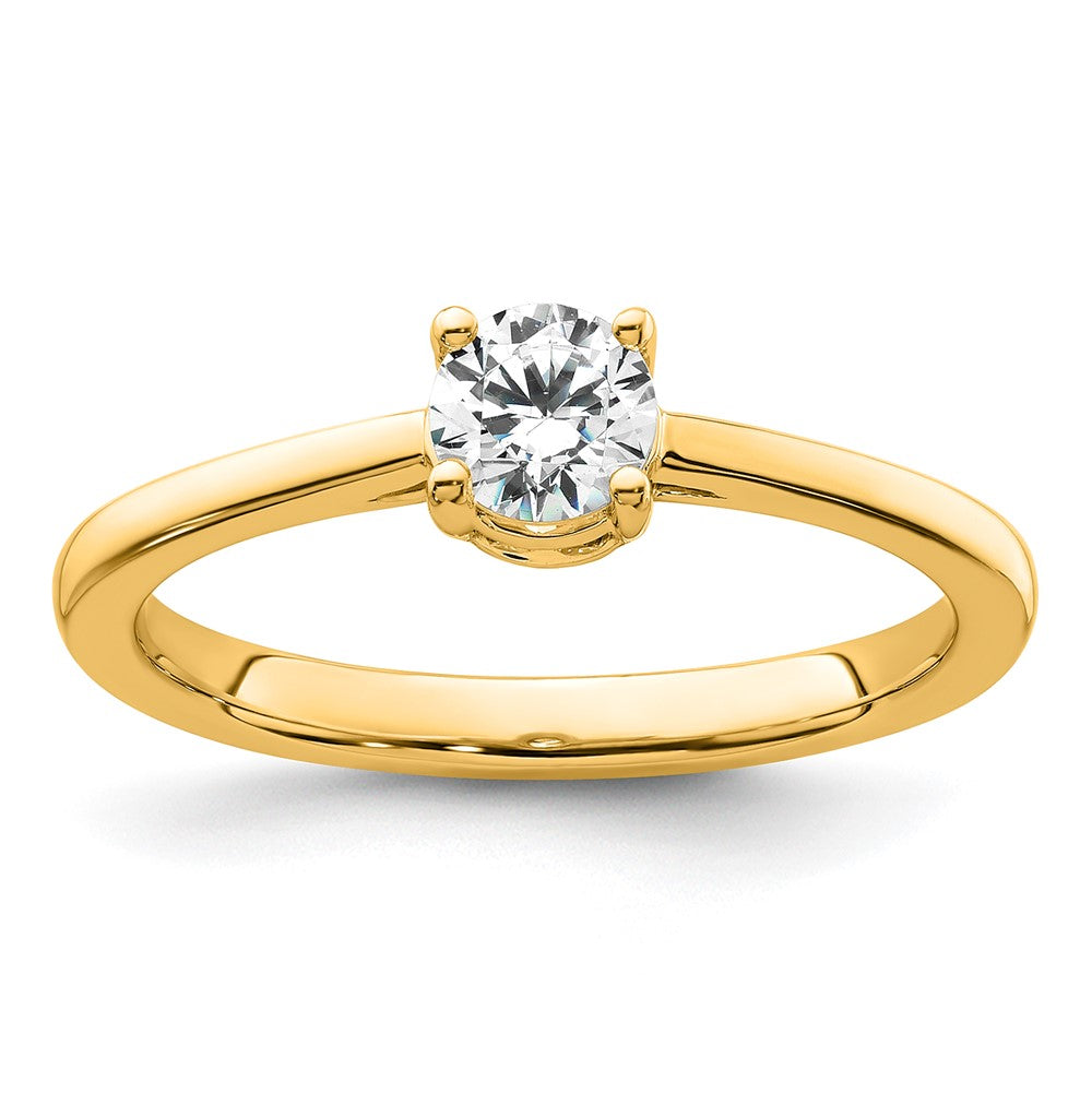 10k Yellow Gold Lab Grown VS/SI FGH Dia Complete Engagement Ring