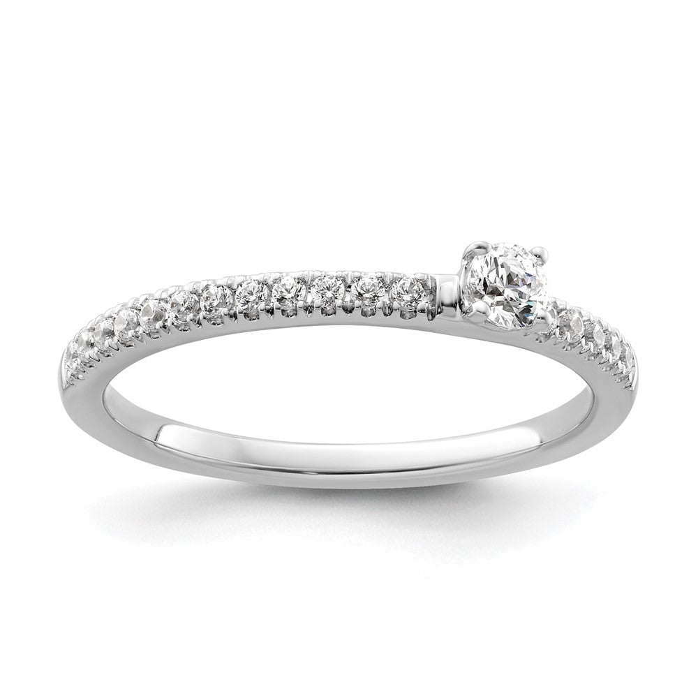 14k White Gold 1/4 ct Lab Grown Diamond VS/SI+ G+ Complete Promise Band