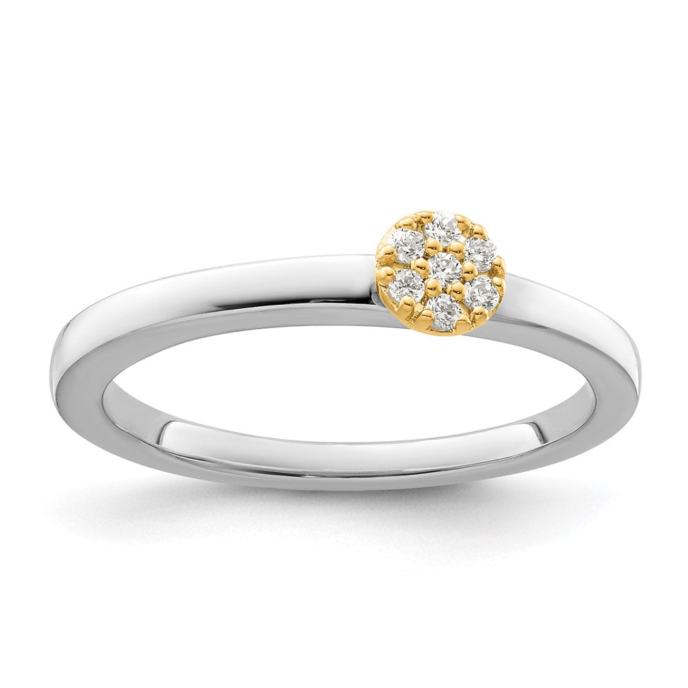 14k Two-tone 1/15 ct Lab Grown Diamond VS/SI+ G+ Complete Promise Band