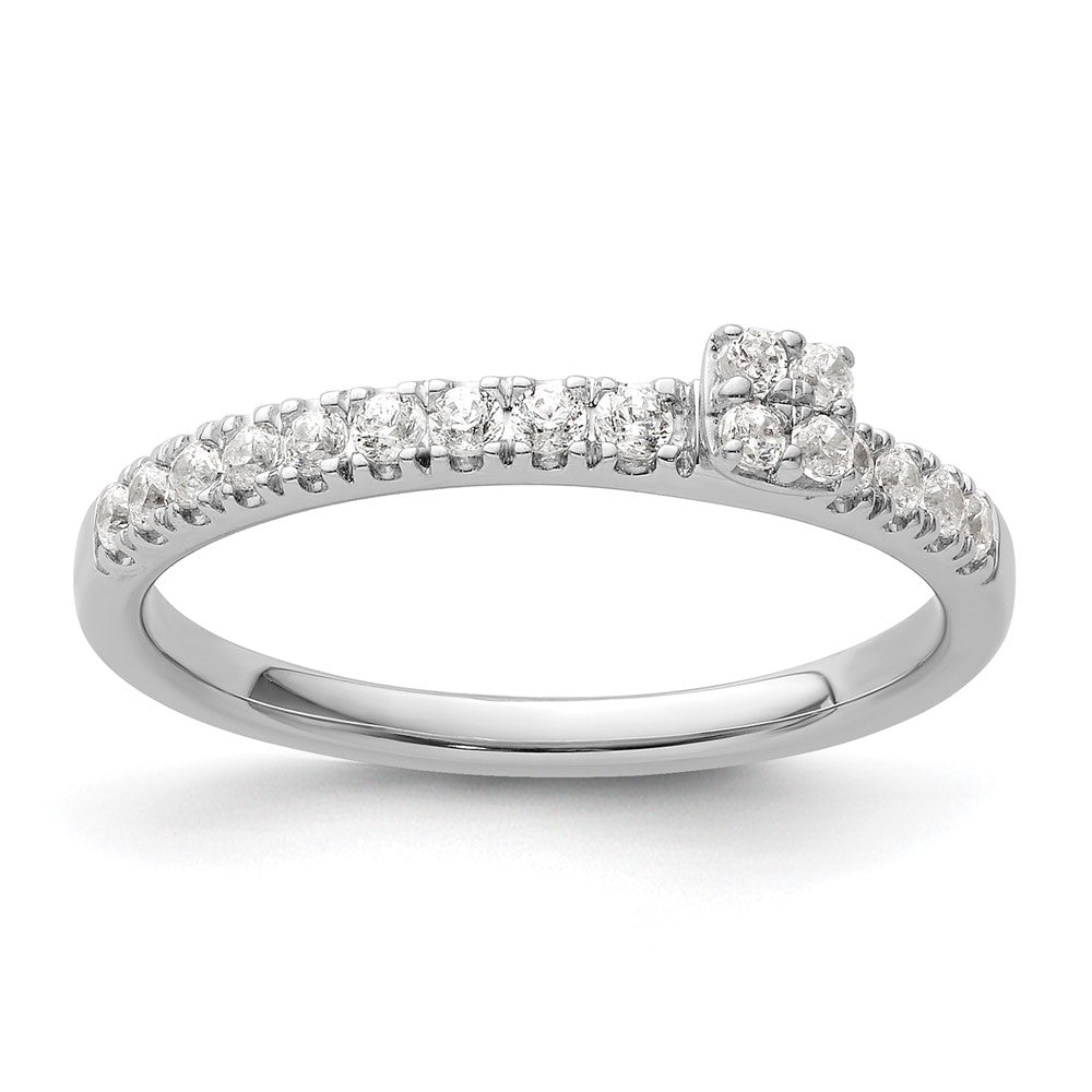 14k White Gold 1/4 ct Lab Grown Diamond VS/SI+ G+ Complete Promise Band