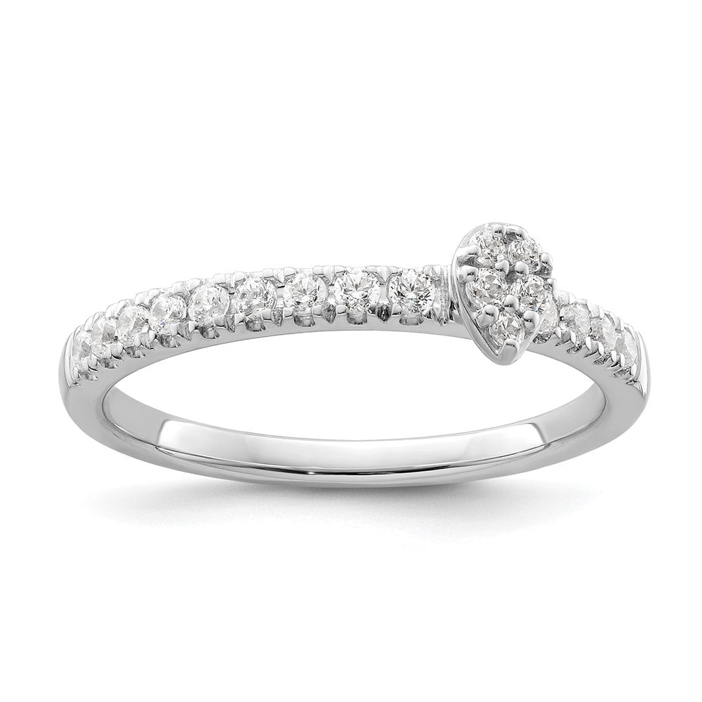 14k White Gold 1/4 ct Lab Grown Diamond VS/SI+ G+ Complete Promise Band