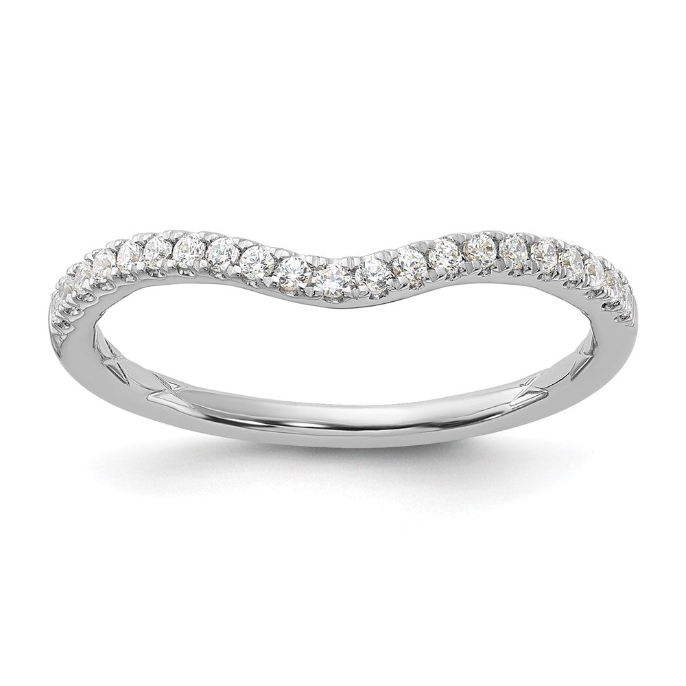 14kw 1/6ct Lab Grown Dia VS/SI+ G+ Comp Contoured Wedding Band