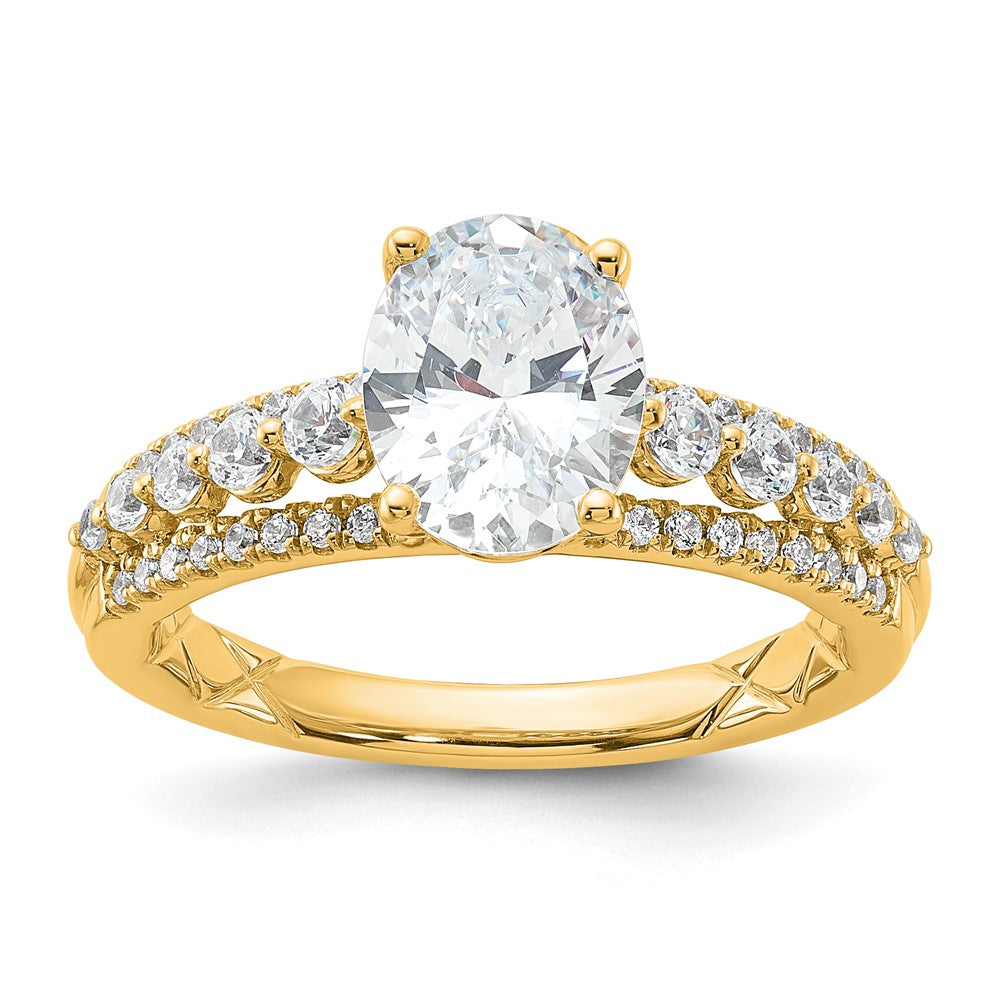 14k 1 3/4ct Certified Lab Grown Diamond VS+ F+ Complete Engagement Ring