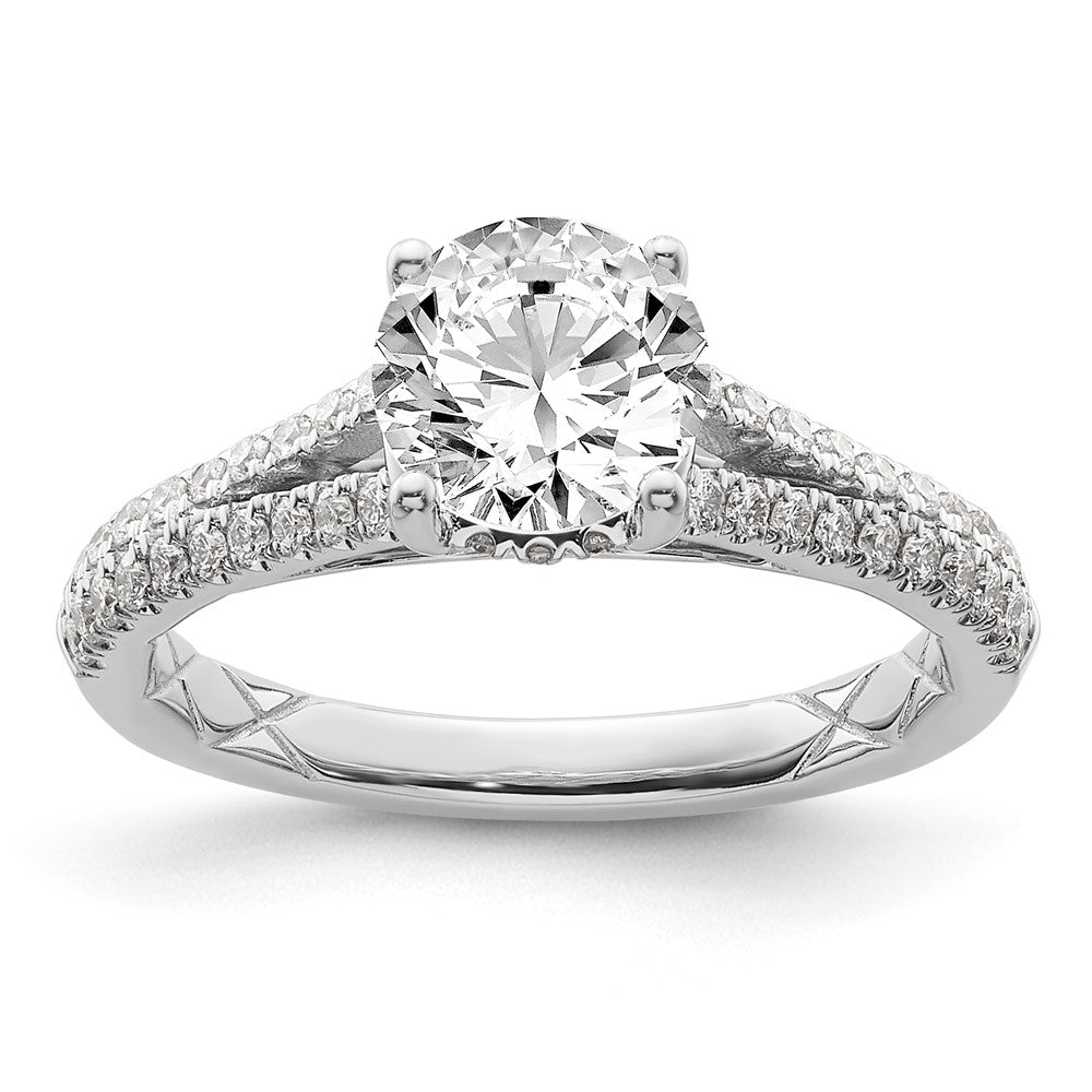 14kw 1 5/8ct Cert Lab Grown Diamond VS/SI+ G+ Round Comp Eng Ring