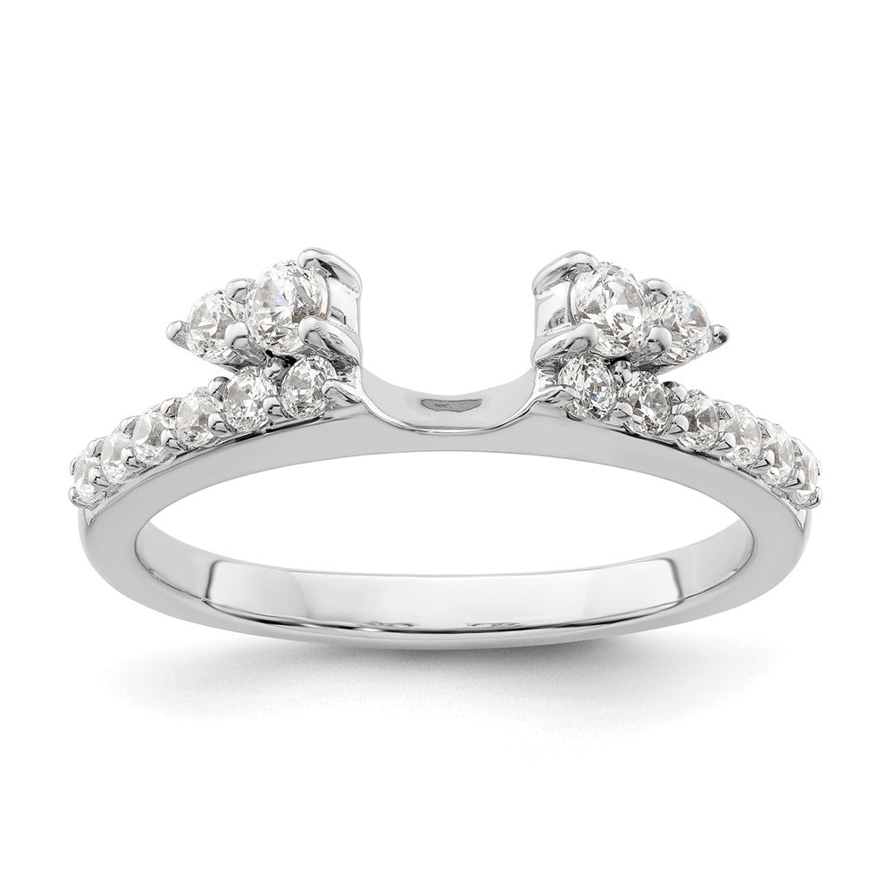 14k White Gold 1/2 ct Lab Grown Diamond VS/SI+ G+ Complete Ring Wrap