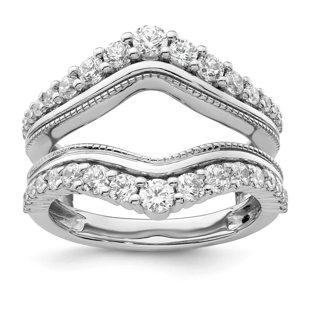14k White Gold 1 1/8ct Lab Grown Diamond VS/SI+ G+ Complete Ring Guard