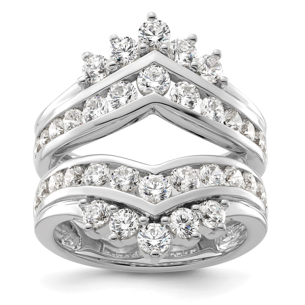 14k White Gold 2 1/3 ct Lab Grown Diamond VS/SI+ G+ Complete Ring Guard