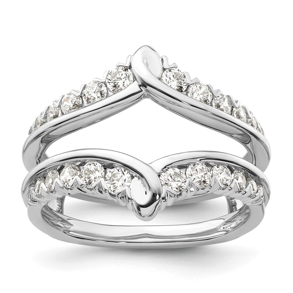 14k White Gold 3/4 ct Lab Grown Diamond VS/SI+ G+ Complete Ring Guard