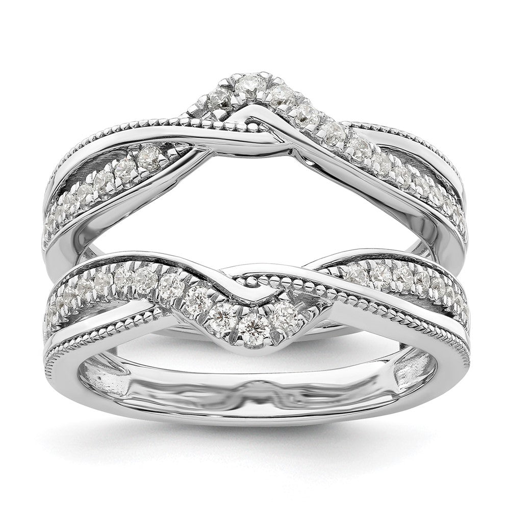 14k White Gold 1/3 ct Lab Grown Diamond VS/SI+ G+ Complete Ring Guard