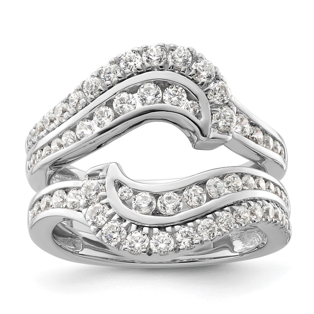14k White Gold 1 1/5 ct Lab Grown Diamond VS/SI+ G+ Complete Ring Guard