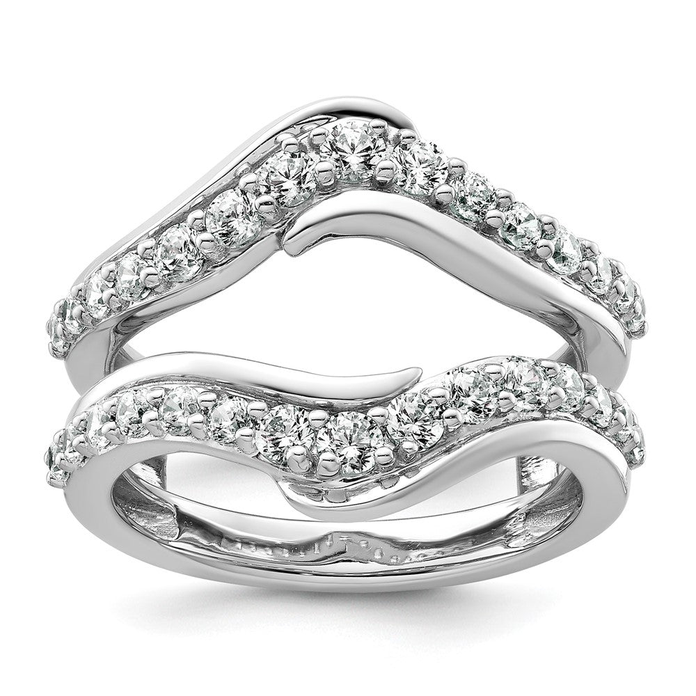 14k White Gold 1ct Lab Grown Diamond VS+ F+ Complete Ring Guard