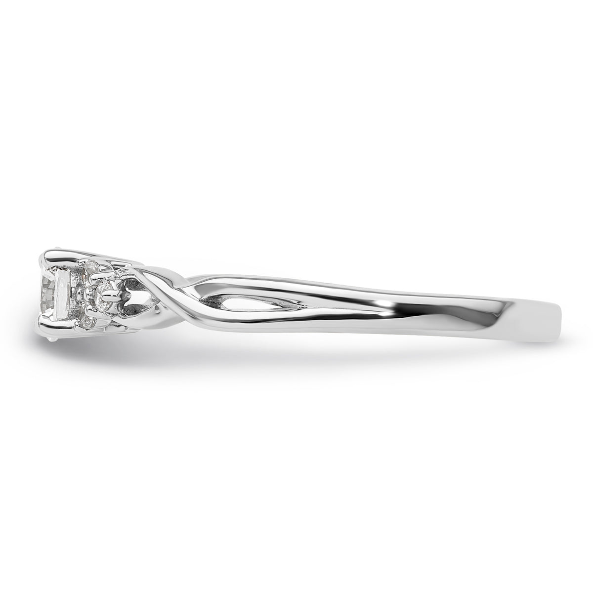 10kw Lab Grown Diamond SI1/SI2&comma; G H I&comma; Complete Promise Ring