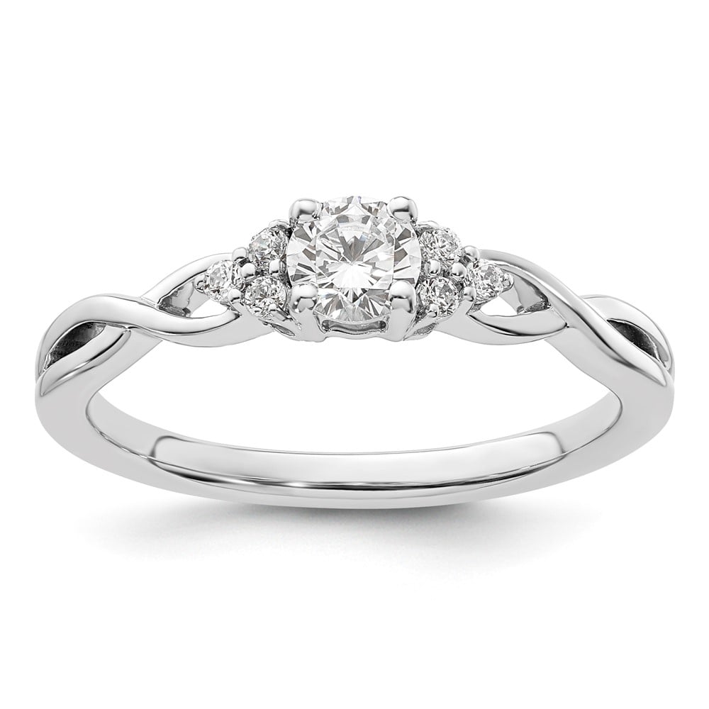 10kw Lab Grown Diamond SI1/SI2&comma; G H I&comma; Complete Promise Ring
