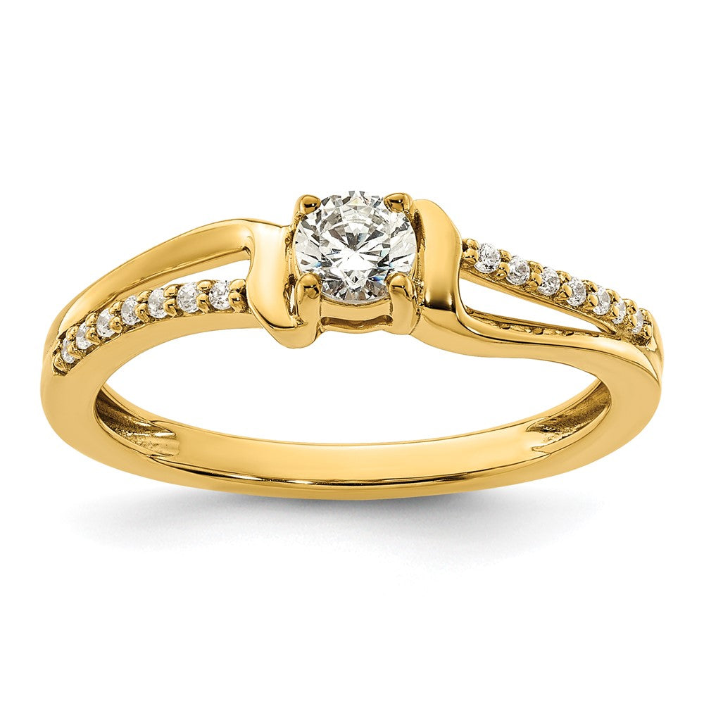 10k 1/3 ct Lab Grown Diamond VS/SI+ G+ Complete Promise Ring