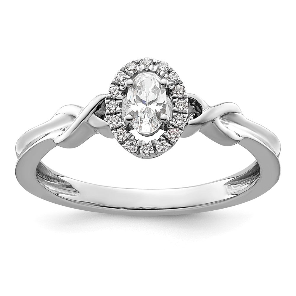 10k WG Lab Grown VS/SI FGH Dia Complete Promise Ring