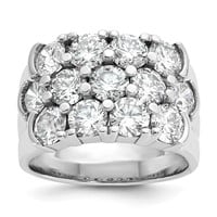 14K White Gold 13 Round 1/3ct Lab Grown VS/SI FGH Dia Ring