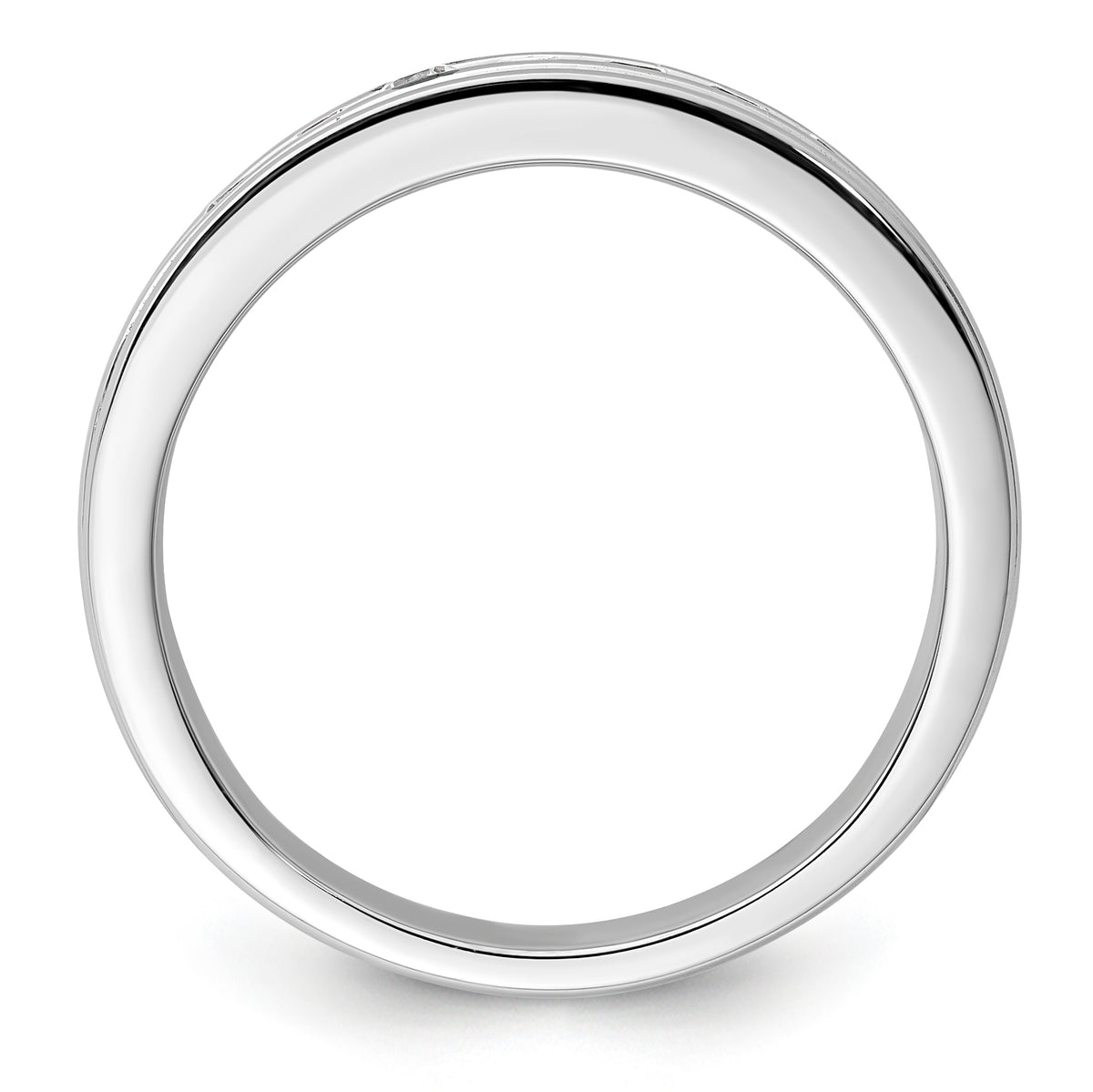10K White Gold VS/SI FGH Lab Grown Diamond Mens Ring