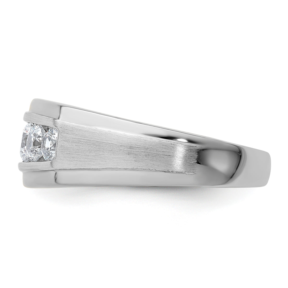10K White Gold VS/SI FGH Lab Grown Diamond Mens Ring