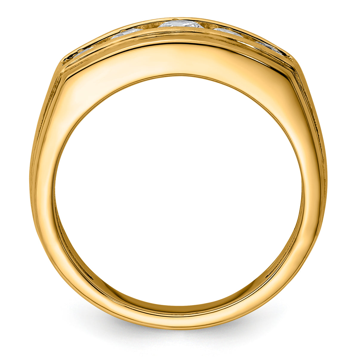 10K Yellow Gold VS/SI FGH Lab Grown Diamond Mens Ring
