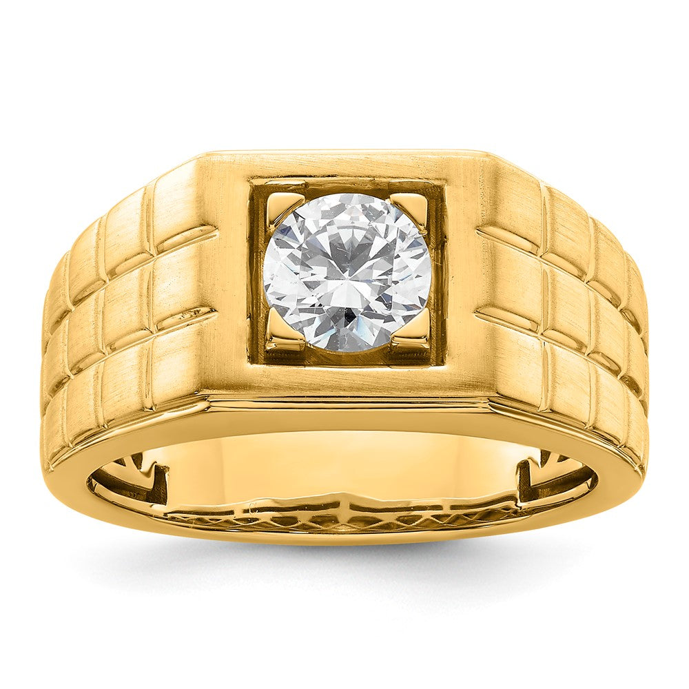 10K Certified VS/SI FGH Lab Grown Diamond Mens Ring