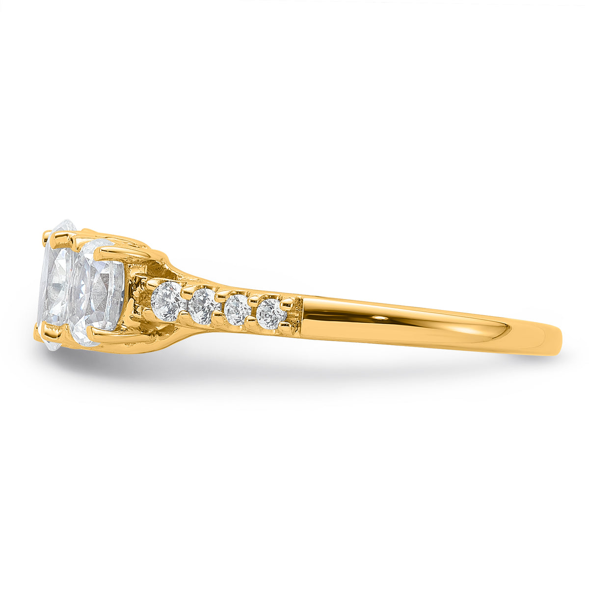 14K VS/SI FGH Lab Grown Diamond Complete 3-stone Ring