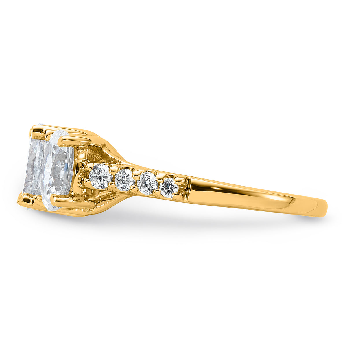 14K VS/SI FGH Lab Grown Diamond Complete 3-stone Ring