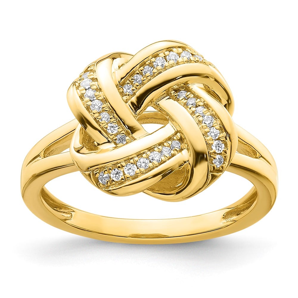 10ky Lab Grown VS/SI FGH Dia Love Knot Ring