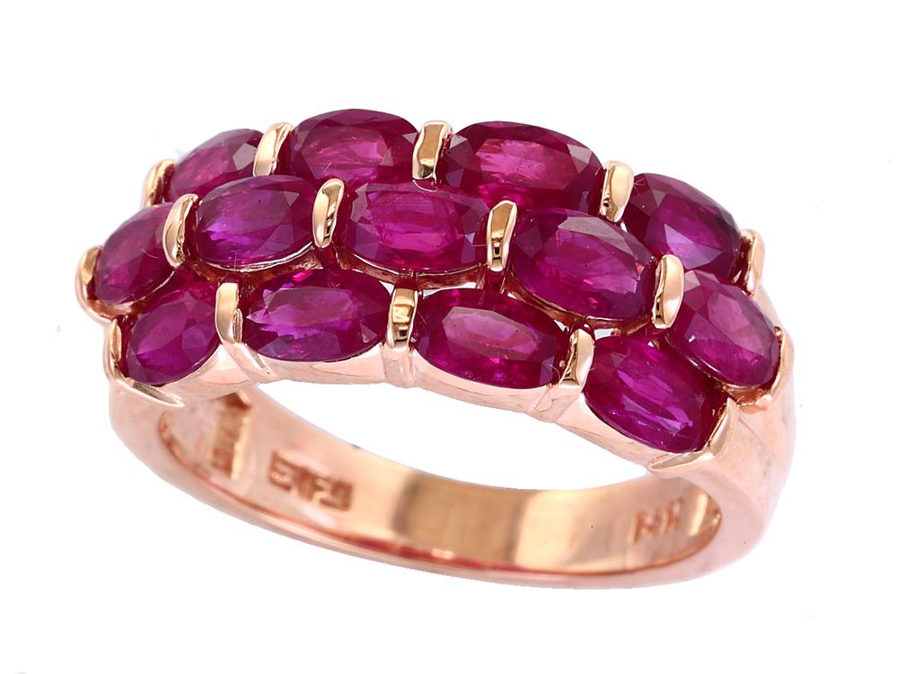 EFFY 14K ROSE GOLD ,NATURAL RUBY RING