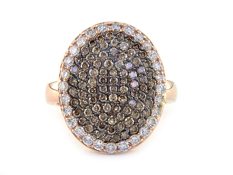 EFFY 14K ROSE GOLD DIAMOND,ESPRESSO DIAMOND, RING