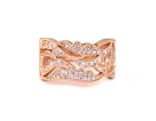 EFFY 14K ROSE GOLD DIAMOND RING