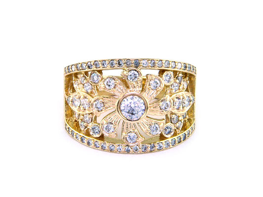 EFFY 14K YELLOW GOLD DIAMOND RING