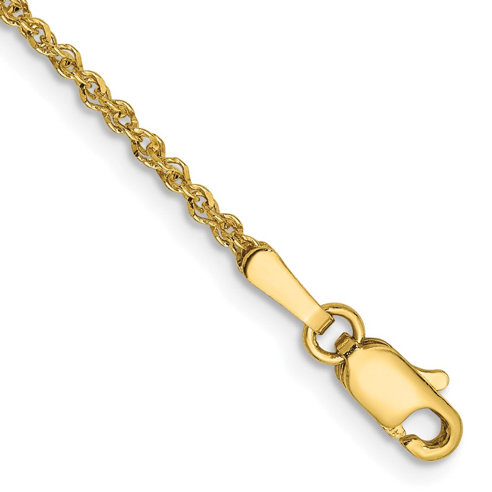 14K 1.7mm Ropa Chain Anklet