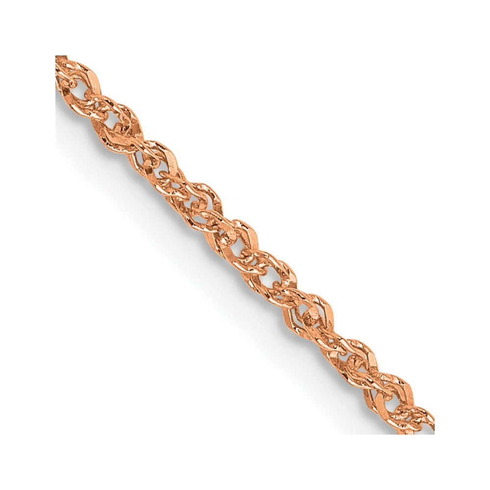 14K Rose Gold 1.7mm Ropa Chain Anklet